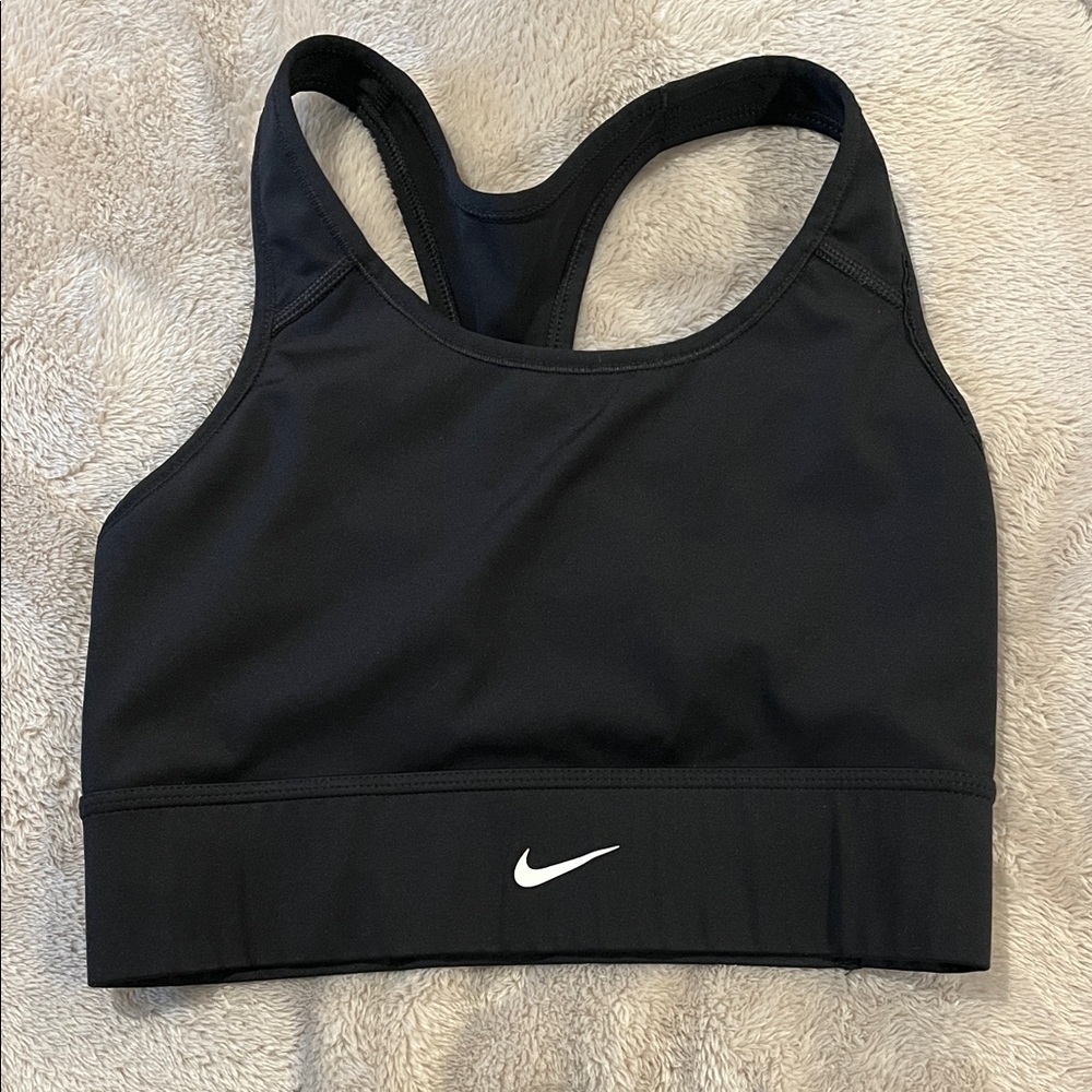 Nike Women's Black Racerback Sports Bra/cropped running top, size M